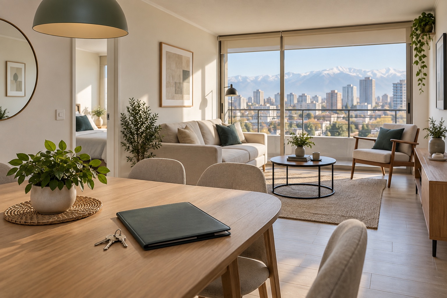Departamento preparado para arrendar en Santiago con llaves y carpeta de entrega